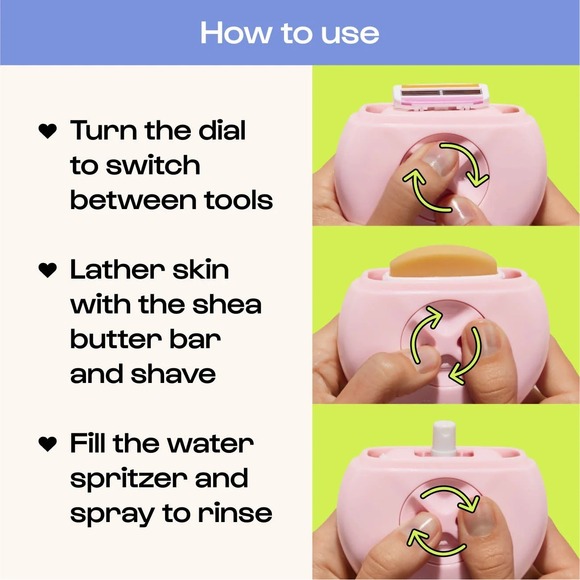 Alleyoop All-in-One Portable On-the-Go Refillable Razor - Dusty Pink - NWB - Picture 9 of 10